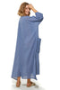 Kinda Linen Kaftan With An Oversized Pocket And Front Pleats Detailing (7907131883764)