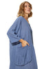Kinda Linen Kaftan With An Oversized Pocket And Front Pleats Detailing (7907131883764)
