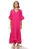 Masa Crinkled Cotton Tiered Dress (7912563146996) (7914275635444)