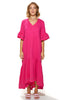 Masa Crinkled Cotton Tiered Dress (7912563146996)