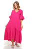 Masa Crinkled Cotton Tiered Dress (7912563146996) (7914275635444)