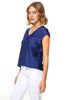 Lola Silk Top With Cap Sleeves & Open V-Neckline (7912690319604) (7920892510452)