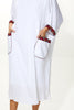 Zain White Linen Kaftan With Lining & Two Front Pockets (7912725283060)