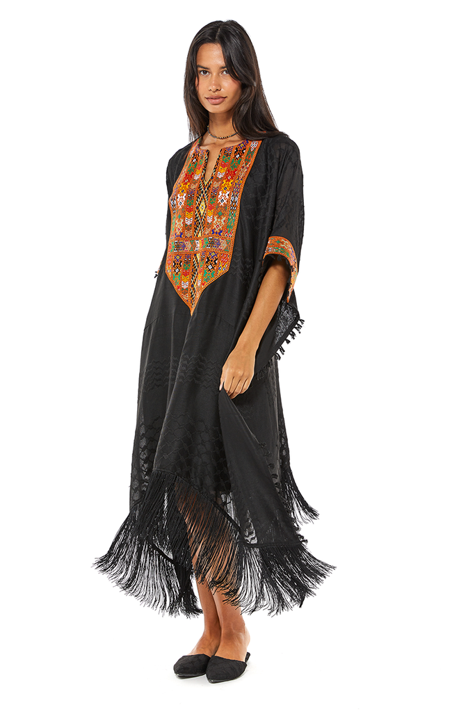 Runway Fringe Kaftan in 
