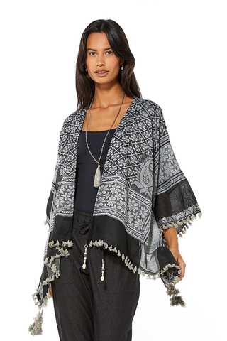 Misk Jacquard Kimono Cardi With Tassels Detailing (8059614986484)