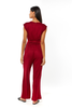 Viola Cotton Jersey Jumpsuit With Cap Sleeves And Attached Layered Tie Belt (8082470404340)