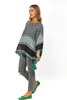 Seba Jacquard Poncho Top With Tassels Detailing (8059626553588)
