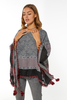 Seba Jacquard Poncho Top With Tassels Detailing (8059626553588)