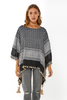 Seba Jacquard Poncho Top With Tassels Detailing (8059626553588)