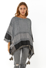 Seba Jacquard Poncho Top With Tassels Detailing (8059626553588)