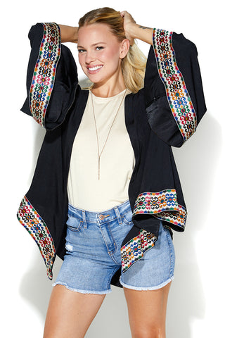 Gigi Oversized Poncho Cardi With Border Detailing (7749428740340)