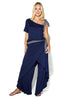 Jenna Cotton Jersey Cold Shoulder Top & Overlay Pants Set (7749494309108)