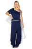 Jenna Cotton Jersey Cold Shoulder Top & Overlay Pants Set (7749494309108)