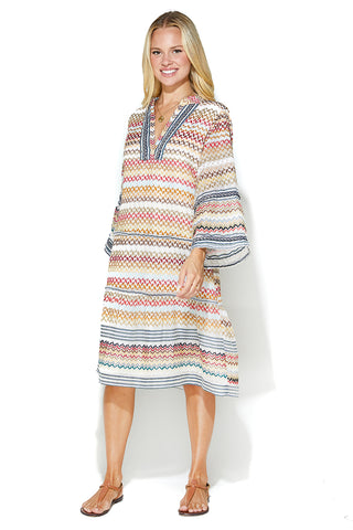 Vera Trapeze Dress With Ruffles & Lace Detailing (7749507776756)