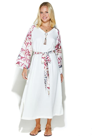 Dounia A-Line Dress With Raglan Calligraphy Sleeves (7749537661172) (7749997396212)