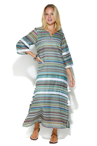 Luna Long Dress With Tassel Detailing (7749629116660)