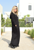 Long Hoodie Dress With Side Pockets - Black/Faith Over Fear (6068262273198) (6309349261486)