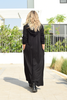 Long Hoodie Dress With Side Pockets - Black/Faith Over Fear (6068262273198)