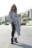 Long Sleeves Side Slits Top - Grey (6069083865262) (6332688728238)