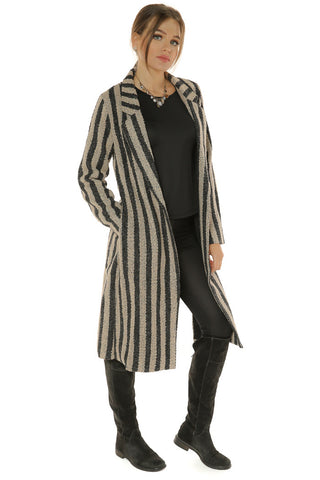 Vertical Stripe Jacket- Beige (8335162769)
