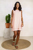 Sleeveless Chiffon Shift Dress - Light Peach (6950771949742)