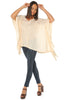 Melange V Neck Lace Top - Natural - Gingerlining (9044492049)