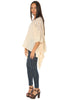 Melange V Neck Lace Top - Natural - Gingerlining (9044492049)