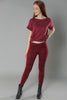 Fall Plaid Leggings- Wine - Gingerlining (8409439825)