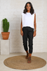 Cropped Length Denim Joggers - Black (6975796773038)