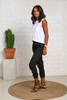 Cropped Length Denim Joggers - Black (6975796773038)