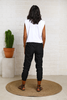 Cropped Length Denim Joggers - Black (6975796773038)