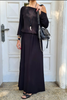 Boat Neck Long Dress (6325613494446)