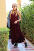 Sleeveless Round Neck Cotton Maxi Dress - Maroon (1677995573292)