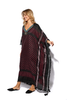 Fairuz Maroon Kaftan With Blue Beaded Neck Detailing (7607388274932)