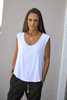 Deep V Neck Cap Sleeves Top (6595236987054) (6595243049134)