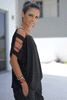 Cutout Shoulder Top With Weaved Straps - Red Straps (6596017750190)