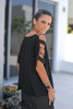 Cutout Shoulder Top With Weaved Straps - Red Straps (6596017750190)