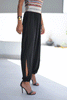 Sadu Tube Top Jumpsuit With Side Slits & detachable Straps - Black (6596124967086)
