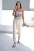 Sadu Tube Top Jumpsuit With Side Slits & detachable Straps - Beige (6596172906670)