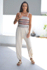 Sadu Tube Top Jumpsuit With Side Slits & detachable Straps - Beige (6596172906670)