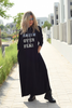 Long Hoodie Dress With Side Pockets - Black/Faith Over Fear (6068262273198)