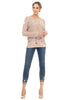 Jeans With Sequins And Embroidery - Denim (4368608886917)