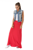 Maxi Cotton Jersey Skirt With Elastic Waist (6306496381102)