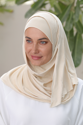 Two Piece Cotton Jersey Instant Hijab (7497365389556)