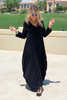 Long V-Neck Cotton Dress C (5867070881946)