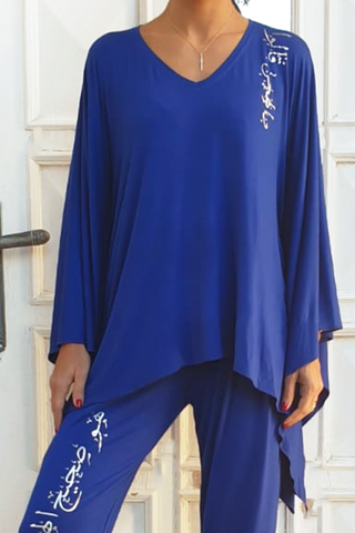 Box Cut Tunic - Royal Blue/ Hajr (6311063224494)