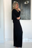 Black Cotton Wide Leg Pants - Black (3890463440940)