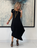 Short Sleeves Total Comfort Dress - Black (4170117021829) (6309227888814)