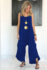 Cotton Harem Jumpsuit - Blue (5589642281114)