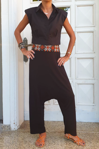 Cotton Waist Embroidered Harem Pants (5870725103770) (5870765244570)